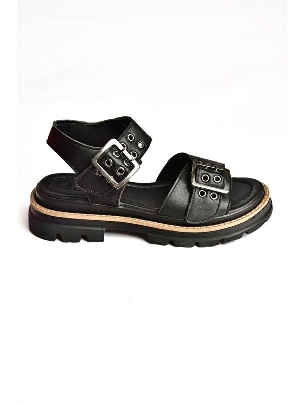 S9960740 Siyah Kadın Sandalet - Görsel 2