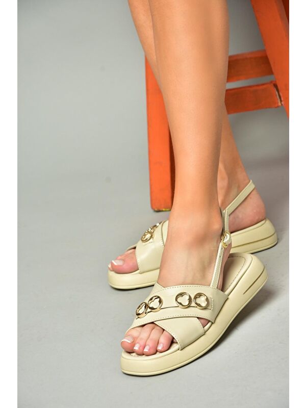 S5181058 Bej Kadın Sandalet - Görsel 5