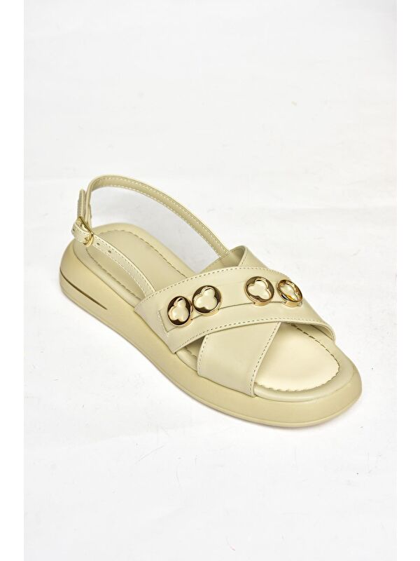 S5181058 Bej Kadın Sandalet - Görsel 3