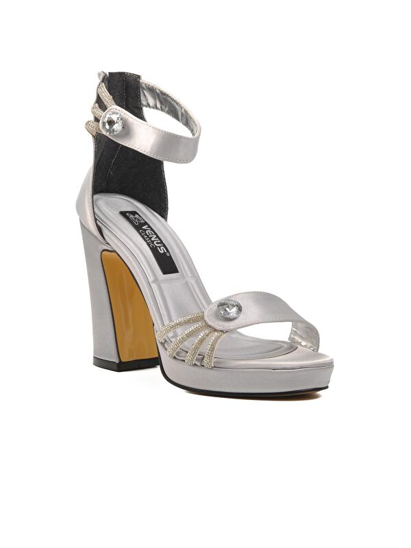 Gümüş Kadın Abiye Ayakkabı 23110916Y - Görsel 4