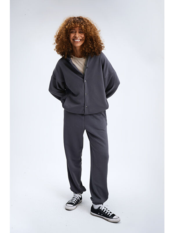 gothamVibes Kadın Timeless Jogger Antrasit Eşofman Altı