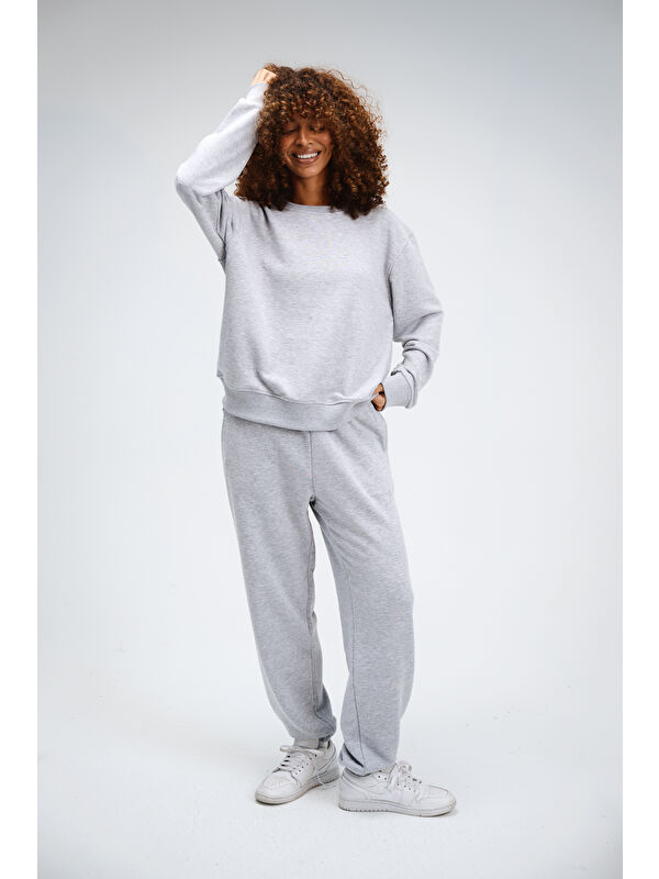 gothamVibes Kadın Timeless Jogger Gri Eşofman Altı