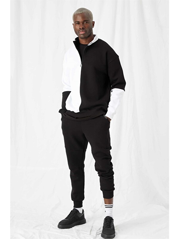 gothamVibes Erkek Siyah Jogger Eşofman Altı