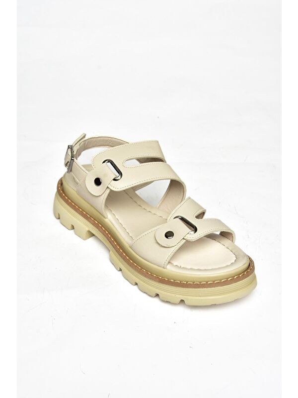 S9960755 Bej Kadın Sandalet - Görsel 3