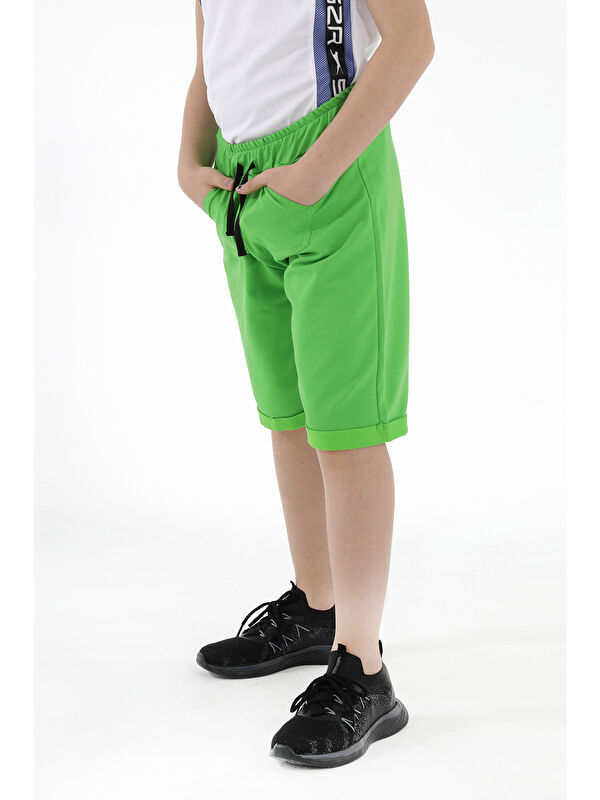 SLAZENGER PAGE IN Erkek Çocuk Cepli Yeşil Şort