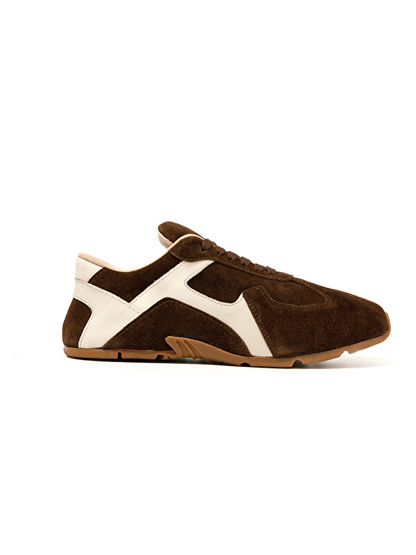 John May Kadın Sneaker ( Günlük) RC-25Y-187-MIU1005 Kahve Süet- Bej Süet