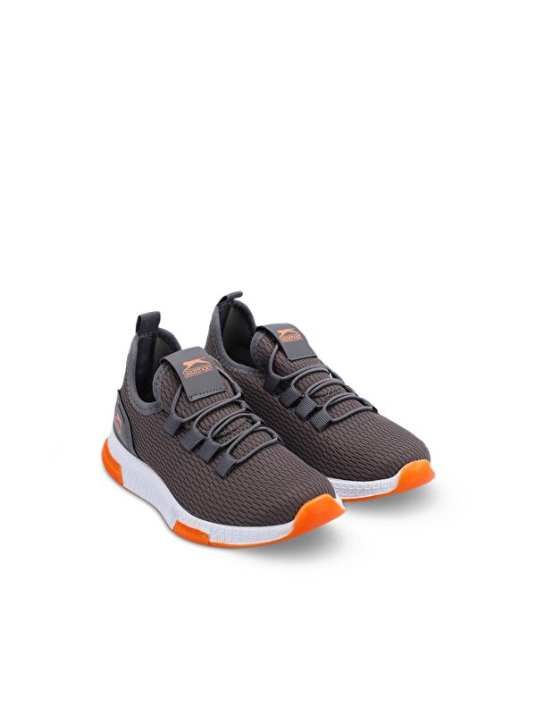ABENA I Unisex Çocuk Koyu Gri / Turuncu Sneaker - Görsel 3