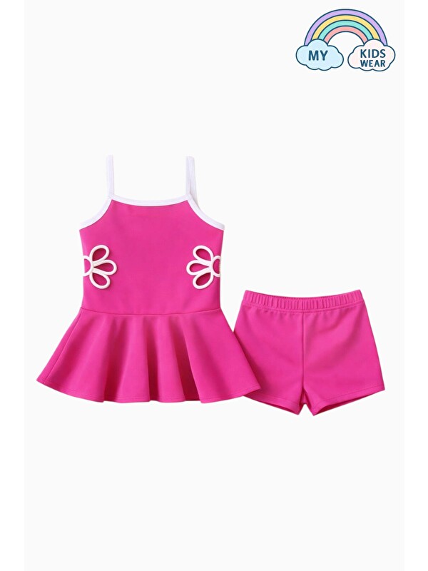 My Kids Wear Kız Çocuk Nakış Detaylı Garson Boy Mayo 5-14 Yaş 12588