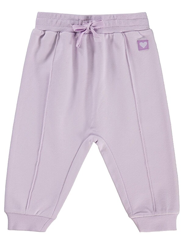 Civil Baby Basic Kalp Etiketli 6-18 Ay Eşofman Altı - Lila