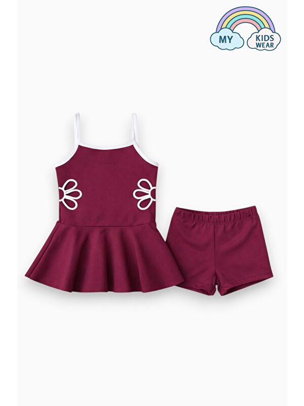 My Kids Wear Kız Çocuk Nakış Detaylı Garson Boy Mayo 5-14 Yaş 12593
