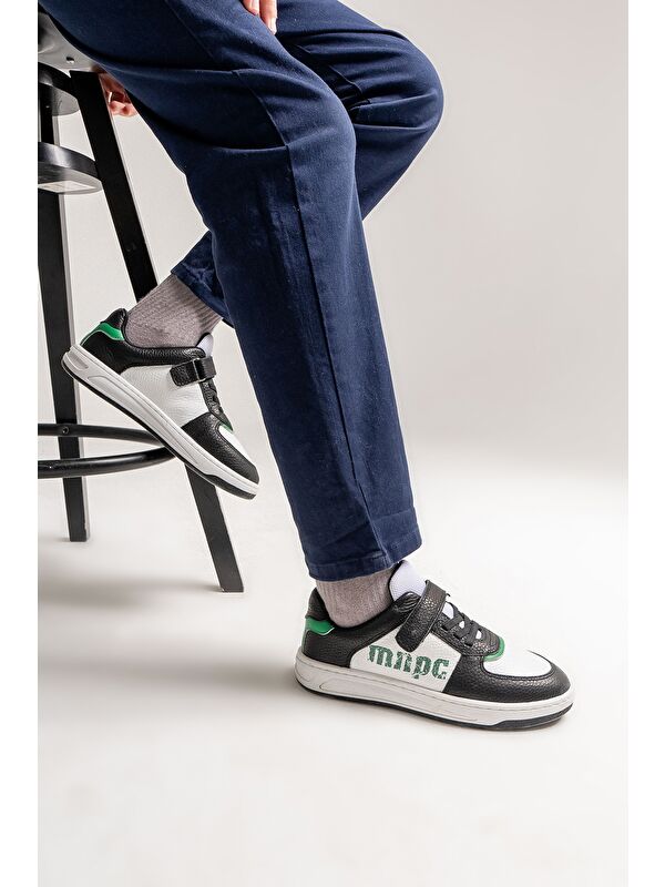 Mnpc Siyah Mnpc Hakiki Deri Erkek Çocuk Anatomik Günlük Ayakkabı