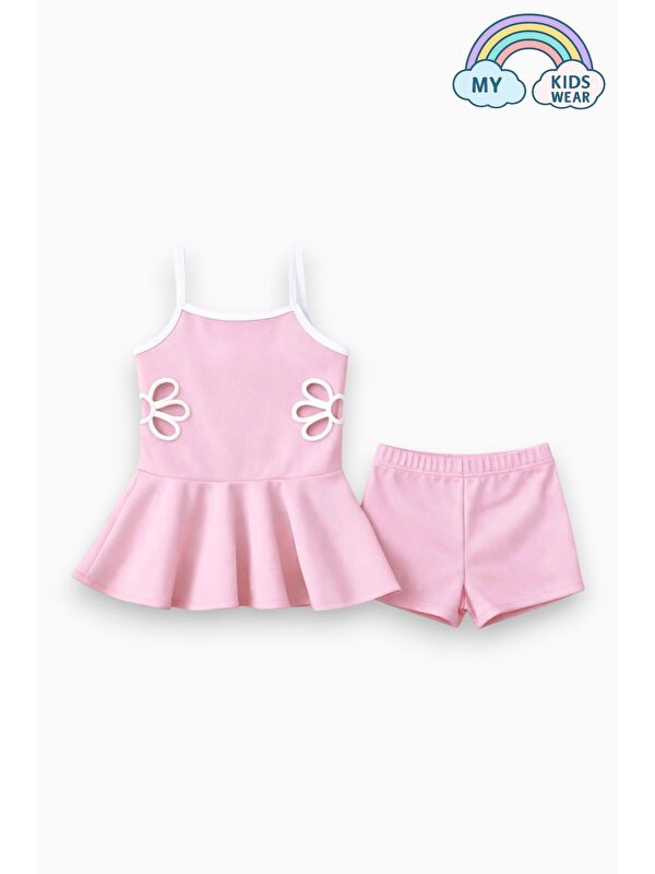 My Kids Wear Kız Çocuk Nakış Detaylı Garson Boy Mayo 5-14 Yaş 12596