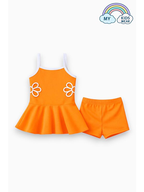 My Kids Wear Kız Çocuk Nakış Detaylı Garson Boy Mayo 5-14 Yaş 12595