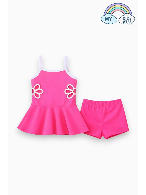 My Kids Wear Kız Çocuk Nakış Detaylı Garson Boy Mayo 5-14 Yaş 12597