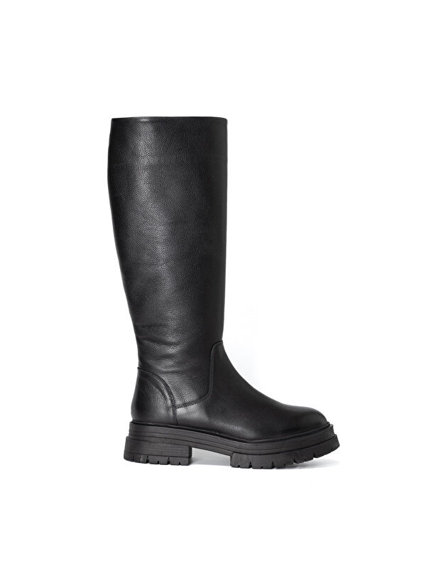 John May Kadın SR-25900-1 Siyah Zenne Çizme