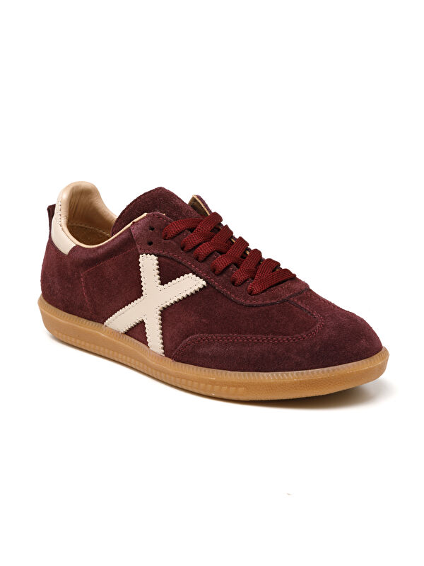 John May Kadın Sneaker ( Günlük) RC-25Y-088-M-VADE Bordo Süet-Bej Deri