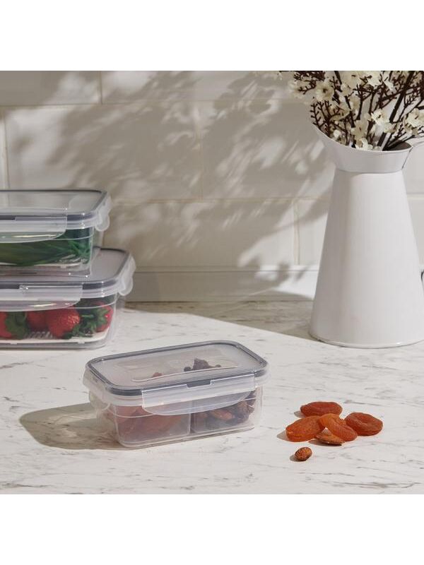 Plastart Fresh Box Dikdörtgen Bölmeli Saklama Kabı - 400 ml