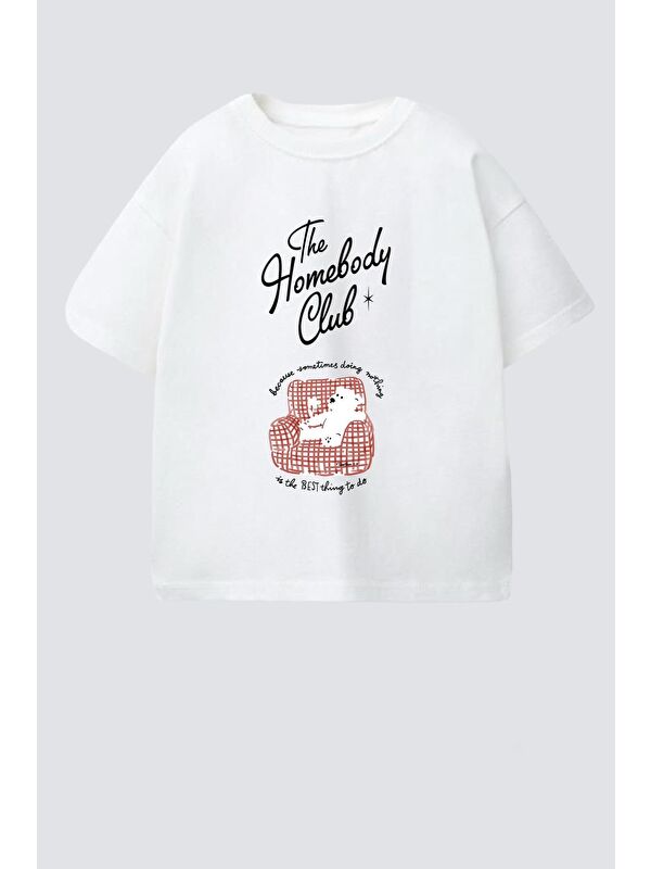 Monila Kız Çocuk Bisiklet Yaka Baskılı Tshirt