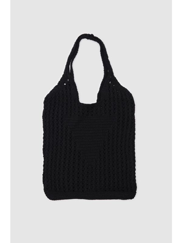 Shulebags Hella Makrome Omuz Çantası Siyah