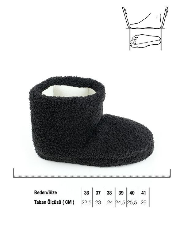 Kışlık Ev İçi Kadın Panduf Bot - Görsel 4