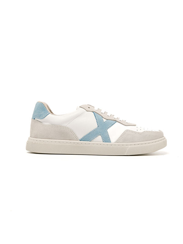 John May Kadın Sneaker ( Günlük) RC-25Y-006-M44 Beyaz Cilt-A.Mavi Süet