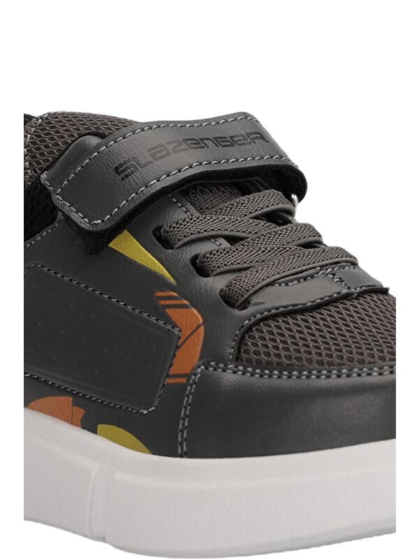 KEPA IN Erkek Çocuk Cırt Cırtlı Koyu Gri / Sarı Sneaker - Görsel 5