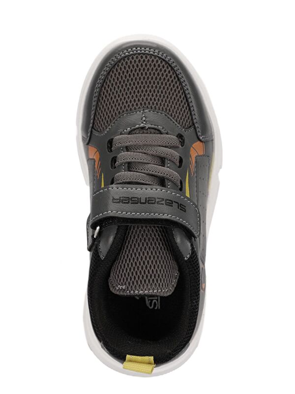 KEPA IN Erkek Çocuk Cırt Cırtlı Koyu Gri / Sarı Sneaker - Görsel 6
