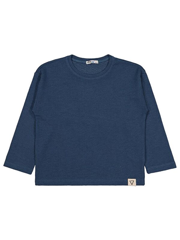 Civil Boys Jakarlı Basic 10-13 Yaş Sweatshirt - Mavi12-13 Yaş