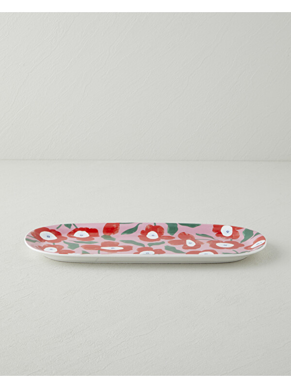 English Home Bright Parade New Bone China Kayık Tabak 15x33 Cm Renkli