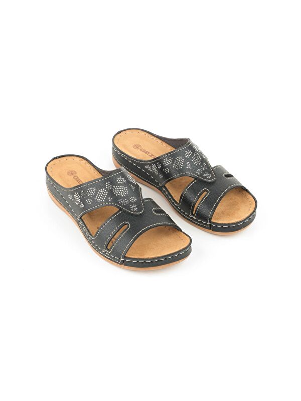 Yazlık Kadın Suni Deri Koleksiyon Terlik - Görsel 4