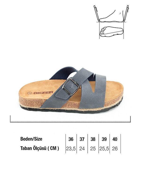 Yazlık Kadın Mantarlı PVC Taban Tek Tokalı Ayarlanabilir Rahat Günlük Terlik - Görsel 3