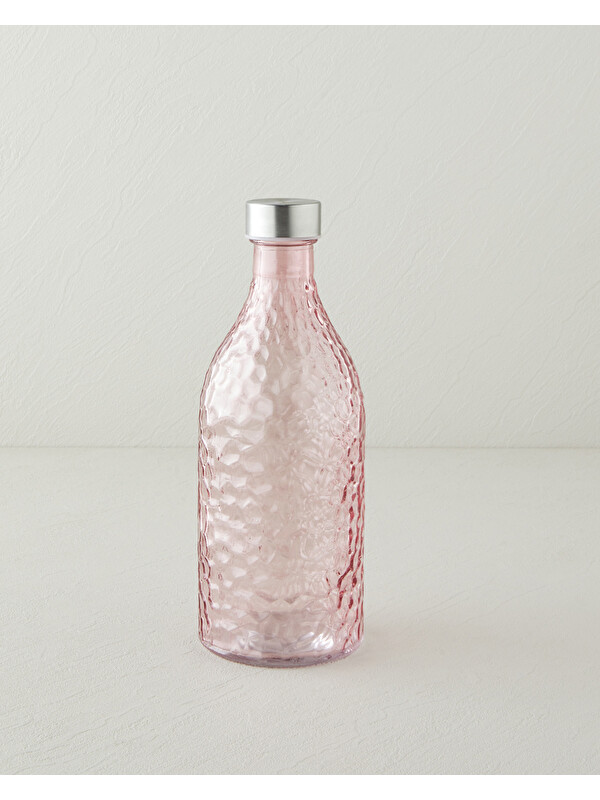 English Home Swirl Cam Şişe 950 ml Pembe