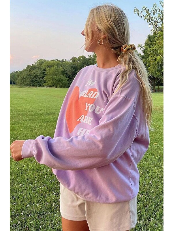 Madmext Lila Sweatshirt Mg1224