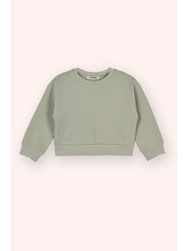 Panço Kız Çocuk Sweatshirt Haki