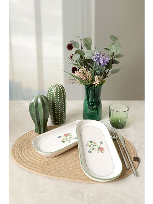 Keramika Rose Line Noyan Kayık Tabak 26 Cm 2 Adet