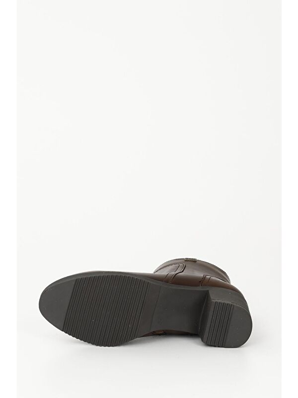 KAHVERENGİ Hakiki Deri Yuvarlak Burun Kadın Günlük Bot 51487 - Görsel 8