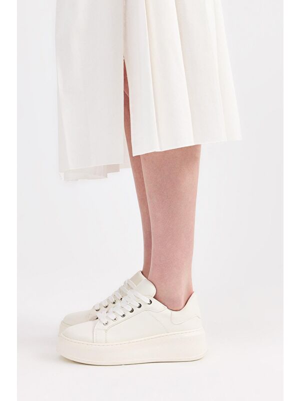 Beyaz Kadın Günlük Ayakkabı - Görsel 2