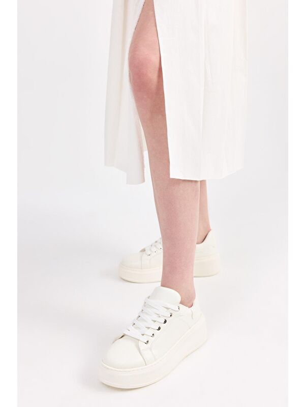 Beyaz Kadın Günlük Ayakkabı - Görsel 4