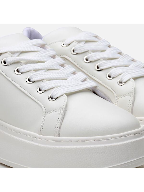 Beyaz Kadın Günlük Ayakkabı - Görsel 7