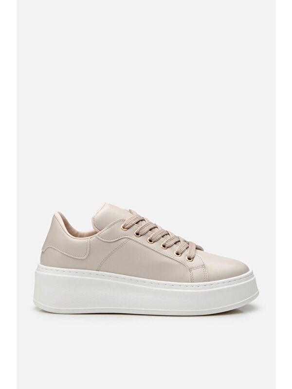 Bej Kadın Günlük Ayakkabı - Görsel 4