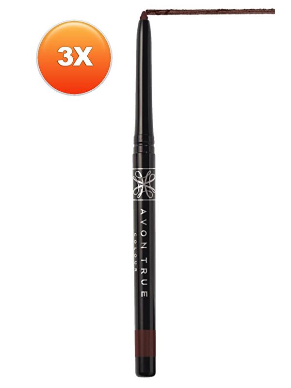 AVON Glimmersticks Açılıp Kapanabilen Göz Kalemi Cosmic Brown Üçlü Set