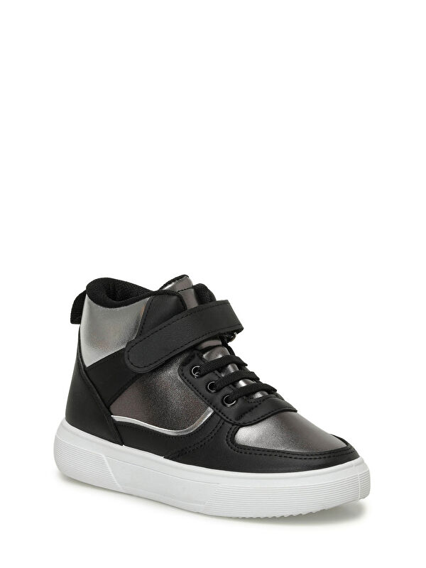 HUSTO.F4PR Siyah Kız Çocuk High Sneaker - Görsel 3