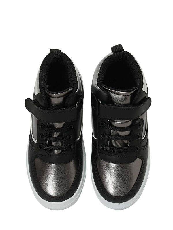 HUSTO.F4PR Siyah Kız Çocuk High Sneaker - Görsel 5