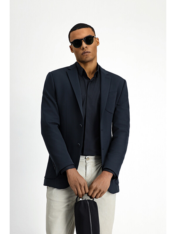 Kiğılı Techno-Line  Ekstra Dar Kesim Elastanlı Blazer Ceket