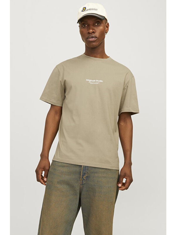 Jack & Jones Jorvesterbro Pamuklu Bisiklet Yaka Relaxed Fit Erkek %100 Pamuk Tişört 12240121