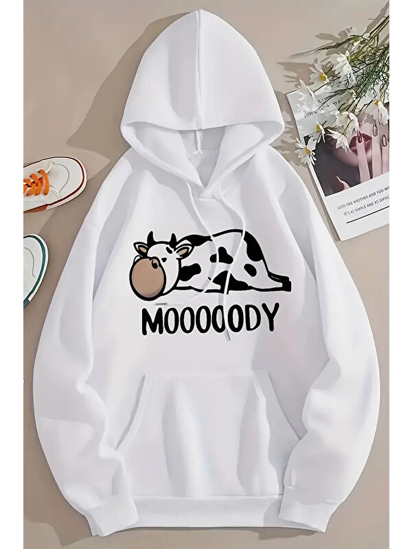 uyguntarz Mooooody Baskılı Unisex Oversize Sweatshirt