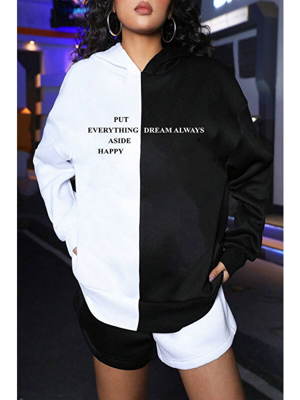 uyguntarz Dream Always Baskılı Oversize Sweatshirt