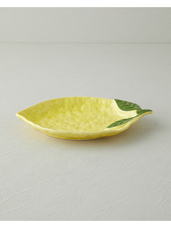 English Home Lemonella Seramik Kayık Tabak 27x19x3 cm Sarı