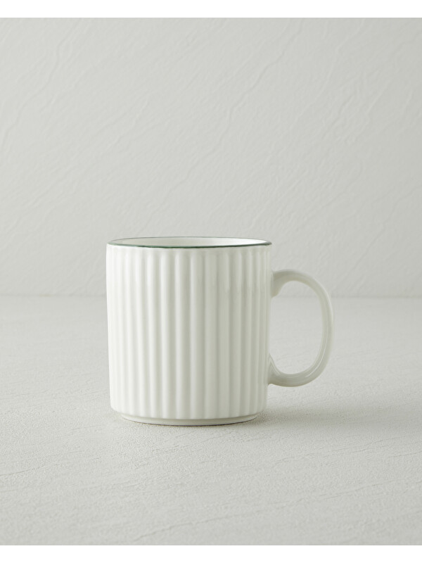 English Home Lunara Porselen Kupa 350 ML Beyaz - Yeşil