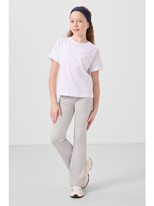 Tommylife Taş Esnek Standart Fit Basic Performans İspanyol Paça Kız Çocuk Tayt - 75193